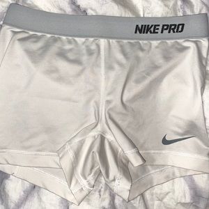 Pure white nike pro spandex